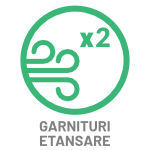 Usa perete DK 30 - numarul de garnituri de etansare Numar garnituri de etansare usa pentru perete DK 30: doua garnituri